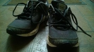 muddy shoes